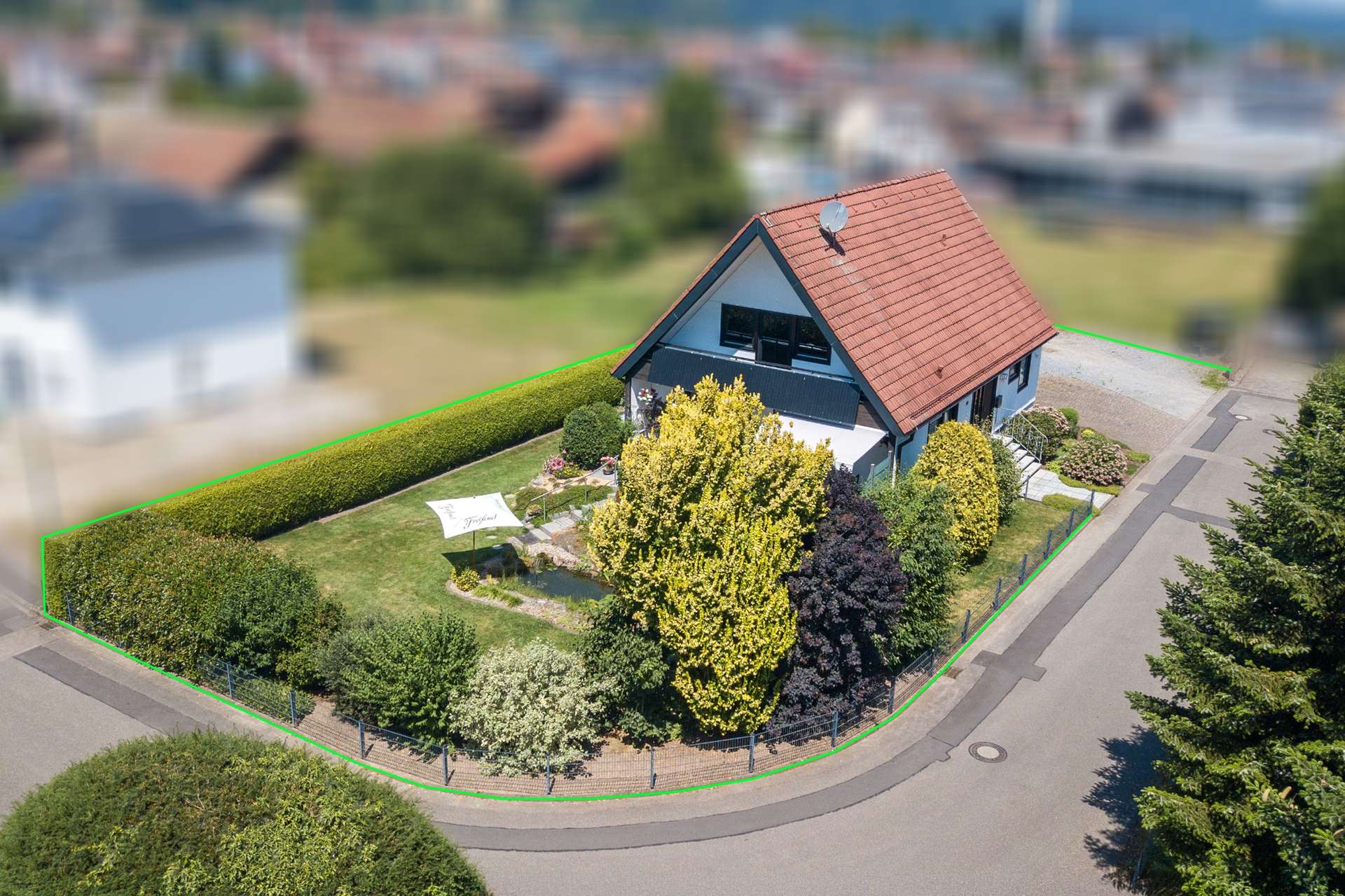Drohne Seitenansicht Vogelperspektive