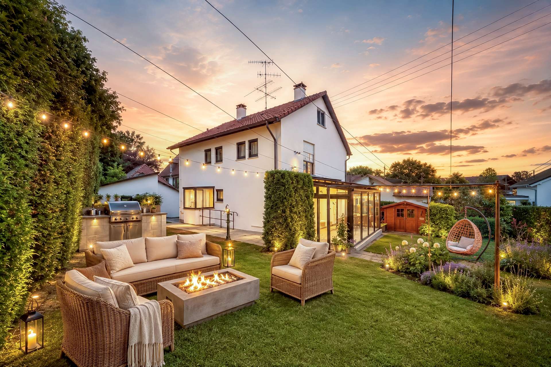 Vision Garten Hinterhaus mit Relax Zone