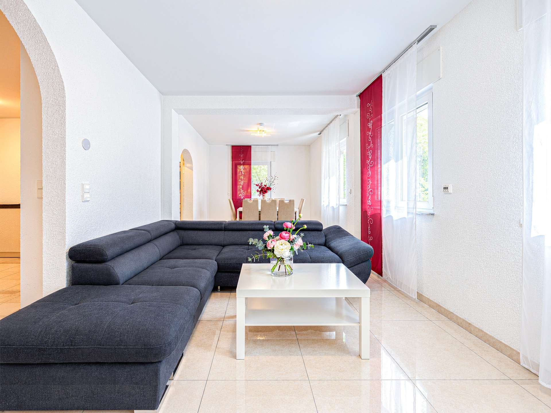 Wohnzimmer Sicht Esszimmer